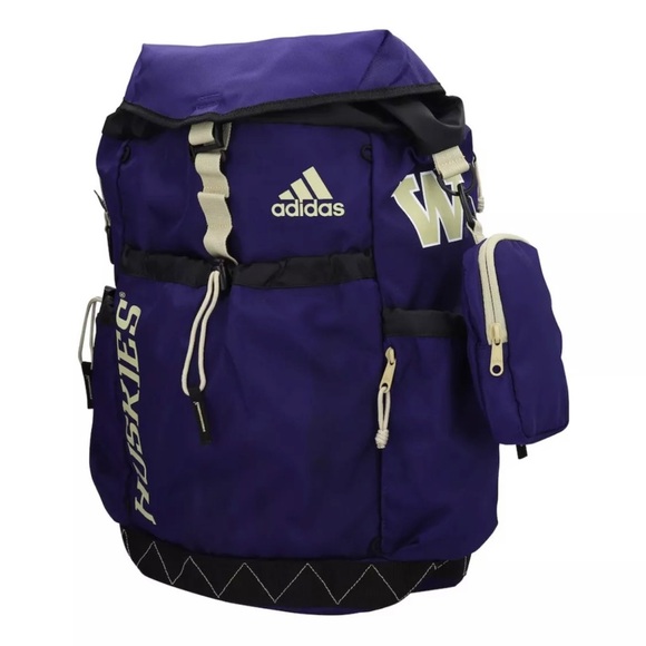 Adidas Washington Huskies Utility Premium Backpack Purple Gold Black Collegiate